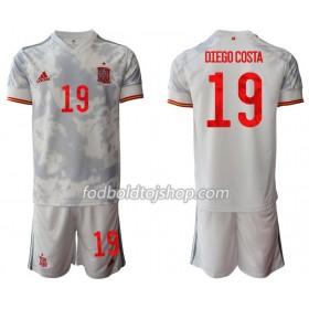 Spanien Diego Costa 19 Børn Udebane Fodboldsæt EURO 2020 S/S (+ Korte bukser)